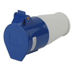 Розетка ЭРА R-32-2P-PE-IP44 переносная 223 2Р+РЕ 32А 220В IP44 | Силовые разъёмы