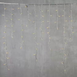 Светодиодная бахрома 5*0,9 м., 348 желтых LED ламп, силиконовый прозрачный провод, Beauty Led (ECC348-10-2Y)