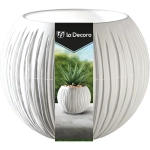 Кашпо для цветов пластиковое 0,3л d-13,3см «Сфера Мини» Белый