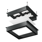 Комплект светильников Geniled Griliato Tetris x4 для ячейки 200x200 80Вт 5000К Опал Черный IP40