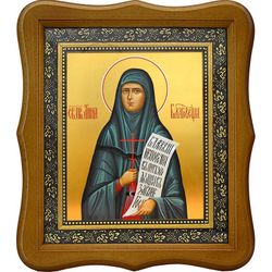 Анна Благовещенская, монахиня преподобномученица. Икона на холсте.