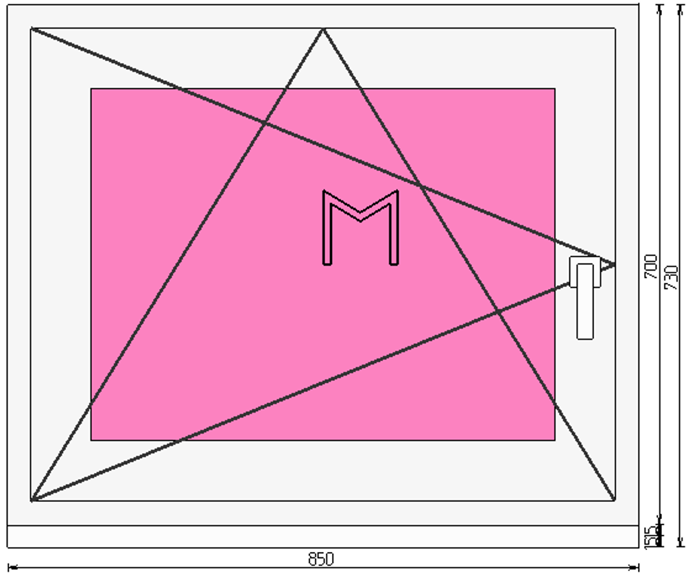 Пластиковое окно 700 х 850 ТермА Эко + Москитная сетка