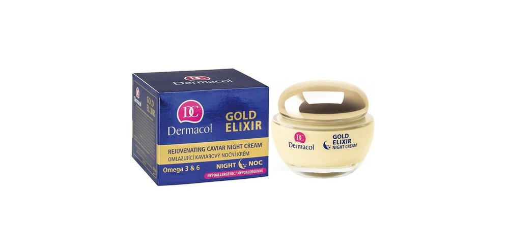 Dermacol Gold Elixir - омолаживающий ночной крем с икрой /   50  ml  / GTIN 8595003929127