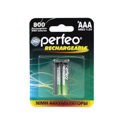 Аккумуляторная батарейка 800 mAh Perfeo (AAA) (блистер, 2 шт.)