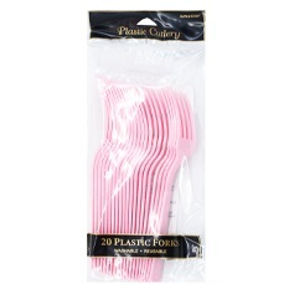 Вилка пласт New Pink 20шт