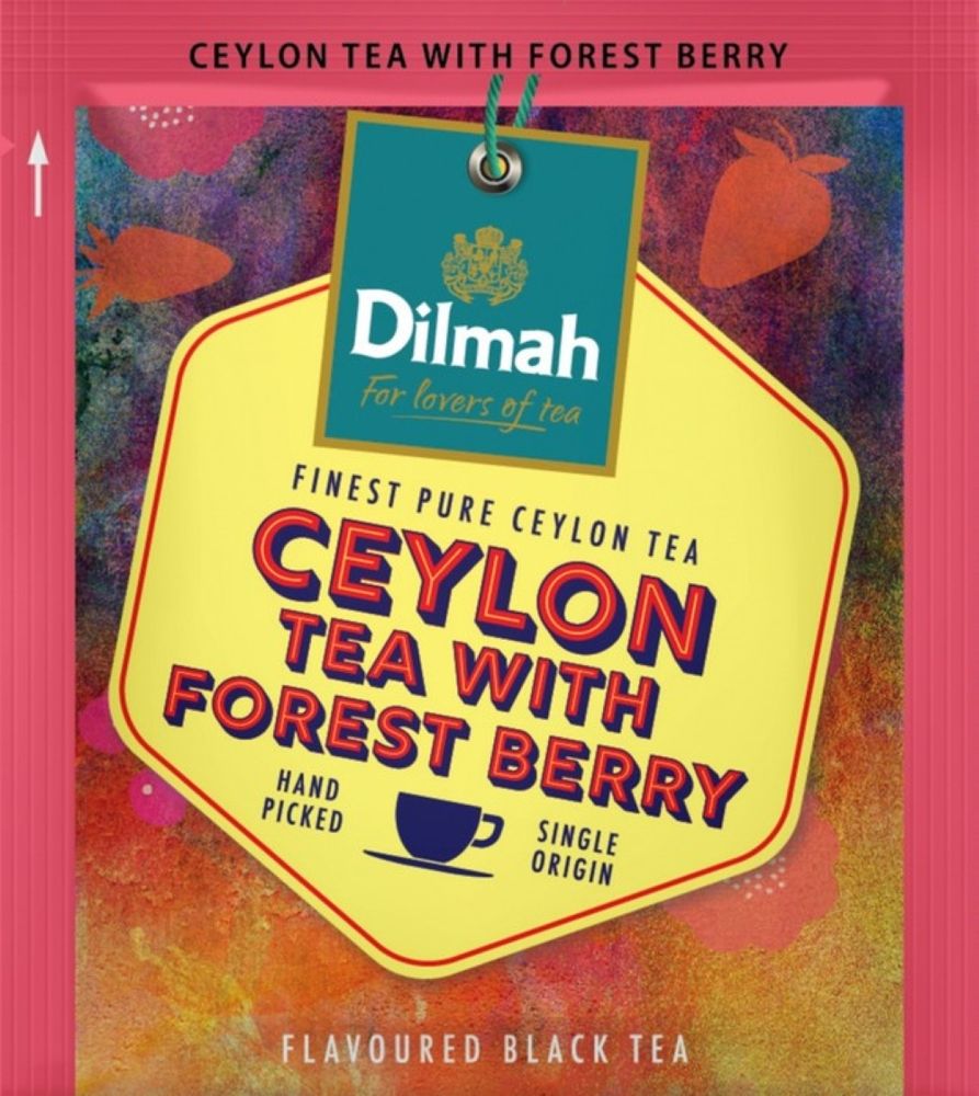 Чай черный Dilmah Ceylon Лесная ягода в пакетиках, 100 шт