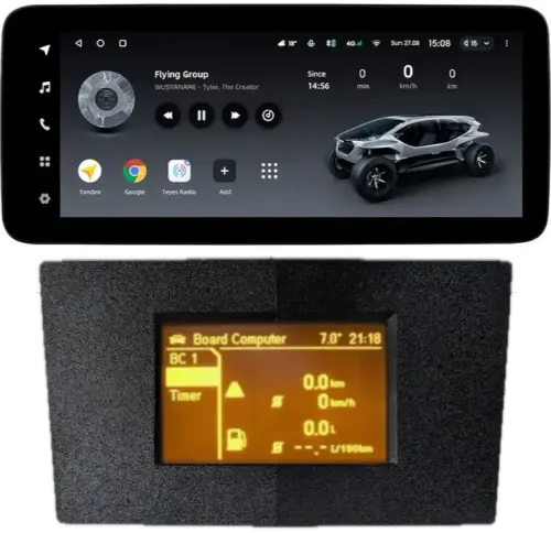 Магнитола для Opel Astra H (перенос БК вниз, 9 черная) - Teyes LUX ONE ROUND монитор 12.3" 2K QLED на Android 10, Быстрая, CarPlay, 4G SIM-слот