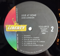 Винтажная виниловая пластинка LP Julie London At Home (Japan 1994) (Obi)
