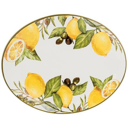 БЛЮДО ОВАЛЬНОЕ AGNESS "ЛЕМОН ТРИ" 31,5*25,5*3 СМ (КОР=18ШТ.)