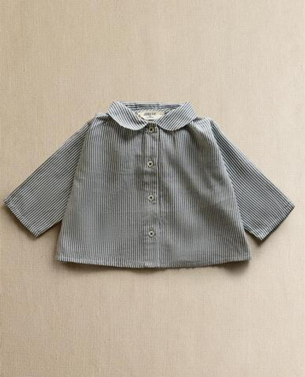 ZARA HOME ДЕТСКАЯ РУБАШКА В ПОЛОСКУ, СИНИЙ