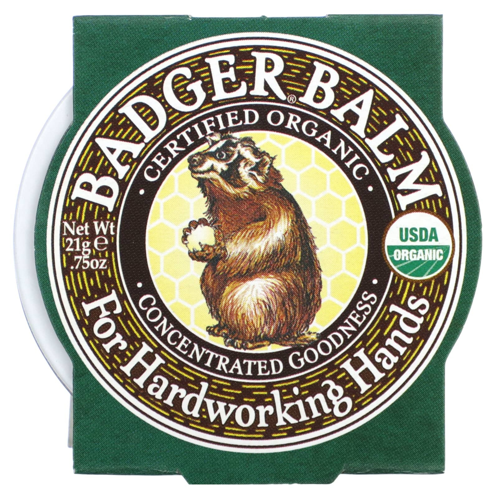Badger, Органический барсучий бальзам для трудолюбивых рук, 21 г (0,75 унции)