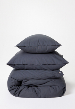 Постельное белье 1.5 спальное Luxberry коллекция Лен и Хлопок графитовое