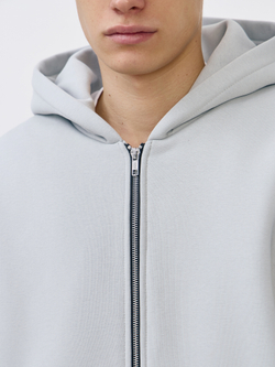 Худи зип с начесом (бетон)