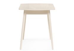 Стеклянный стол Калверт 94(126)х64х75 кремовый