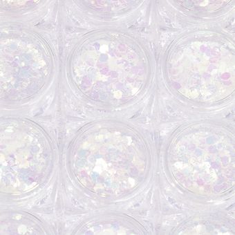 Декор для ногтей, шестигранники разных размеров, 12 шт