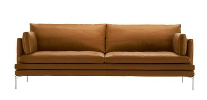 Диван William ZANOTTA стальной каркас/натуральная кожа/2240х900х650/870h 2 подушки