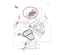 11013-0713. ELEMENT-AIR FILTER. ER650, EX650, ER400, EX400, Ninja400, Ninja650, ER6R, ER4R