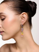 Серьги "Heart colored" Silver