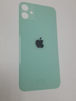 Задняя крышка для iPhone 11 Зеленый (стекло, широкий вырез под камеру, логотип)