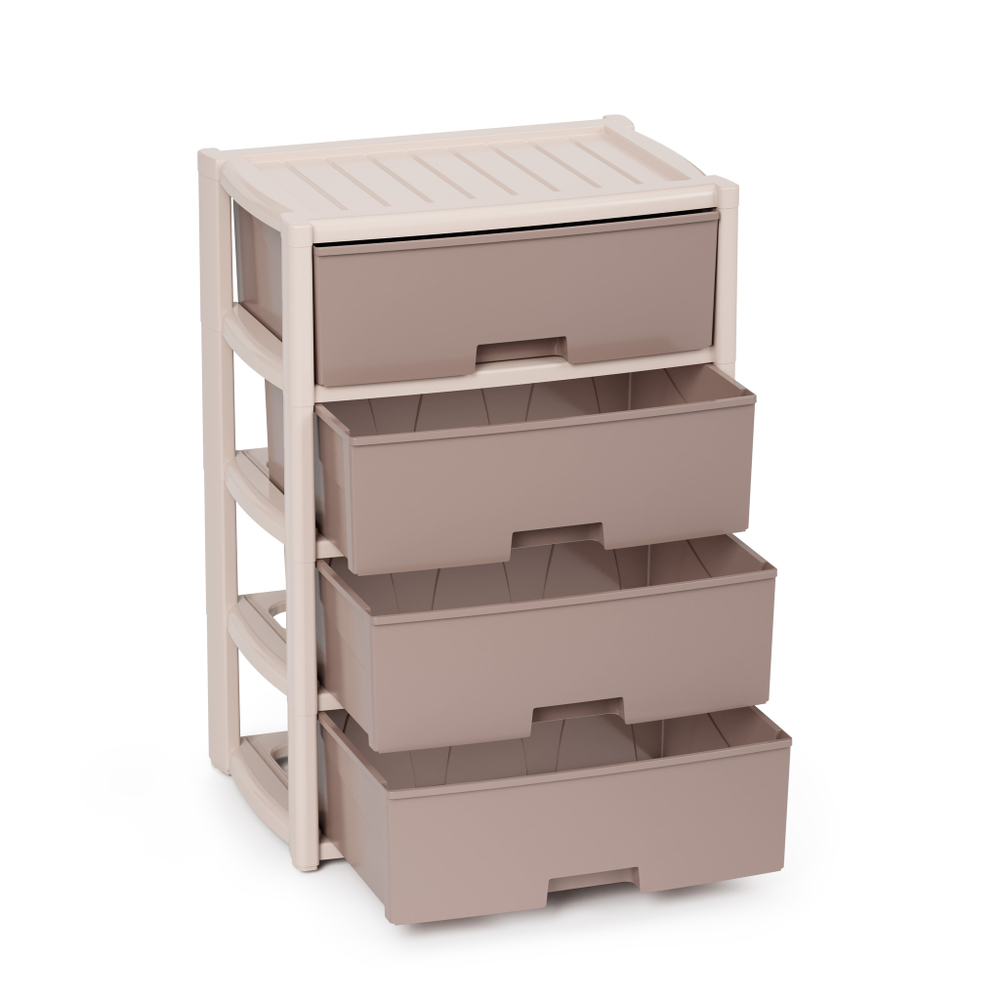 КОМОД КОЛОРИТ 4-Х СЕКЦИОН. ШИРОКИЙ БЕЖЕВЫЙ АРТ.М8759