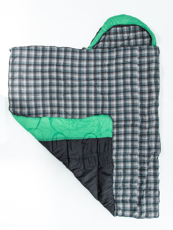 Спальный мешок MAXFORT EXTREME L-zip от -27С(одеяло с подголов фланель 195+35*90см)INDI