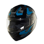 Шлем интеграл Royal Enfield, цвет - черно-синий, размер - L (600 мм), арт. RRGHEP000570 (HESS22014GLOSS BLACK & BLUE)