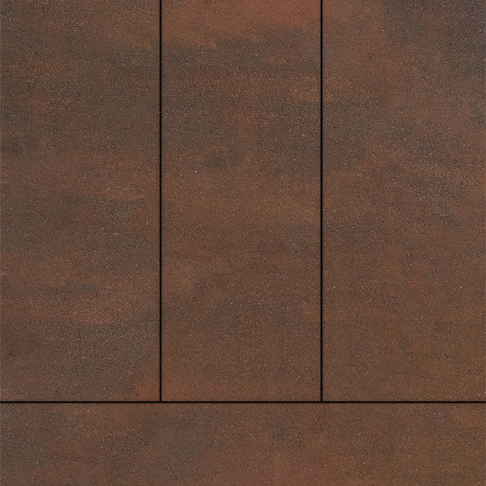 Тротуарная плитка ПРЯМОУГОЛЬНИК 900х300 мм - Листопад гладкий Клинкер