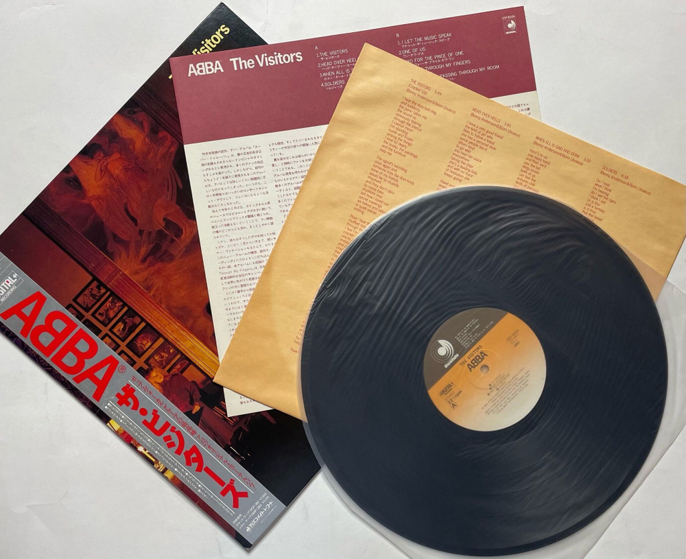 Винтажная виниловая пластинка LP ABBA The Visitors (Japan 1981) (Obi)