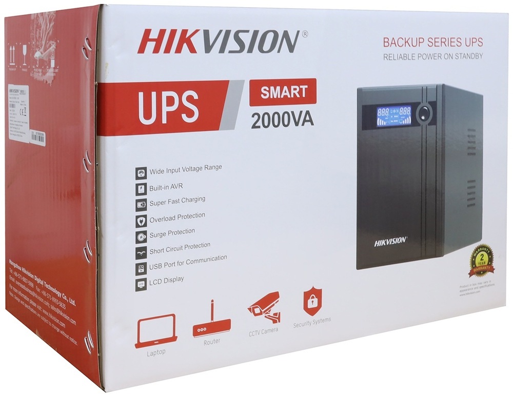 Источник бесперебойного питания Hikvision DS-UPS2000 Schuko