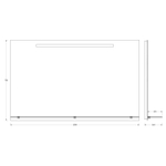 Зеркало Evoform с полочкой 120 см со встроенным LED-светильником 7 W 120x75 см