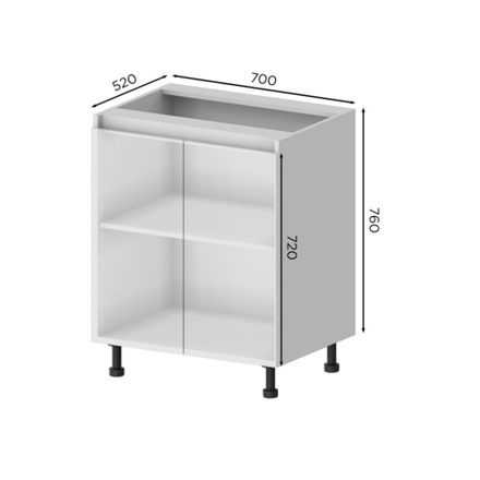 Кухня Модуль Н 700 нижний Тауп / Тик