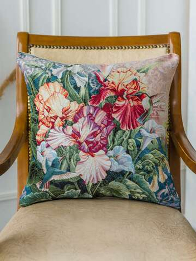 Декоративный гобеленовый чехол для интерьерной подушки В райском саду 47*47