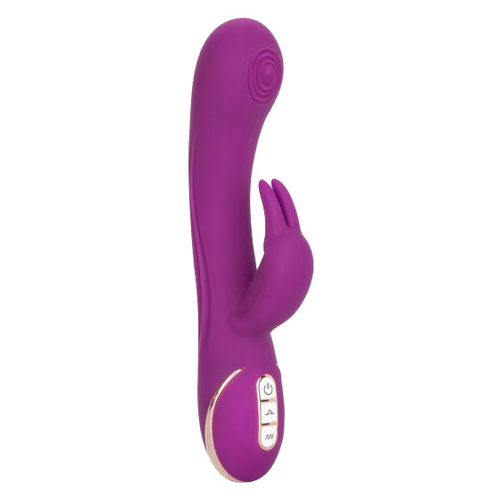 Фиолетовый вибратор-кролик 22,75см с пульсирующим воздействием California Exotic Novelties Signature Silicone Thumping Rabbit SE-0609-45-3