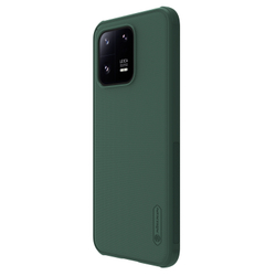Чехол усиленный зеленого цвета (Deep Green) от Nillkin c поддержкой беспроводной зарядки для Xiaomi 13 Pro, серия Super Frosted Shield Pro Magnetic