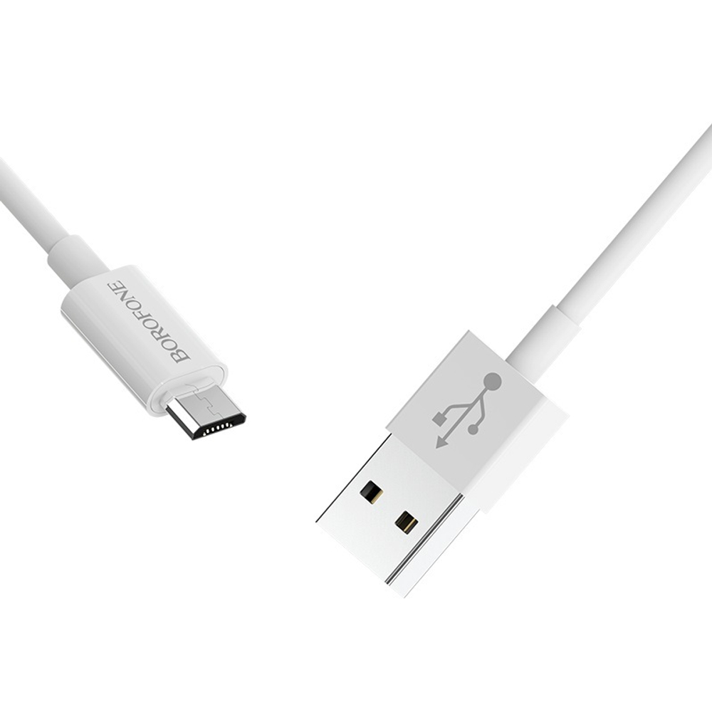 USB cable micro Borofone BX22  1m, 2.1A white