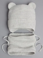 Шапка и снуд вязаная демисезонная для детей