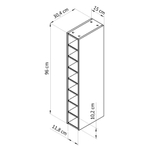Кухонный модуль 15х30х96, Виола, навесной для вина, винных бутылок, винный шкаф, массив сосны, Dipriz