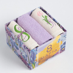 Набор полотенец «8 Марта» 30×30 см-3 шт., 100% хлопок 340 г/м²