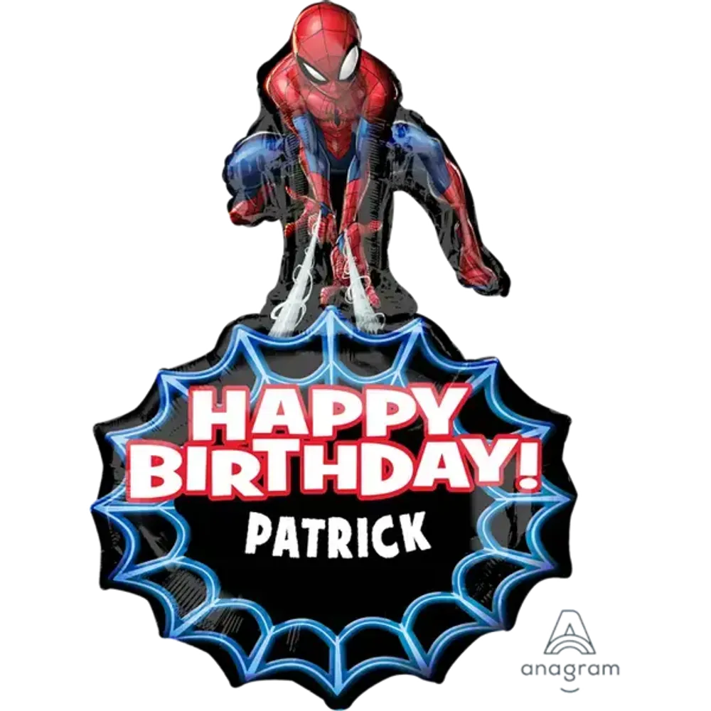 Фигура Человек паук Happy Birthday с паутиной 28&#39;&#39; К