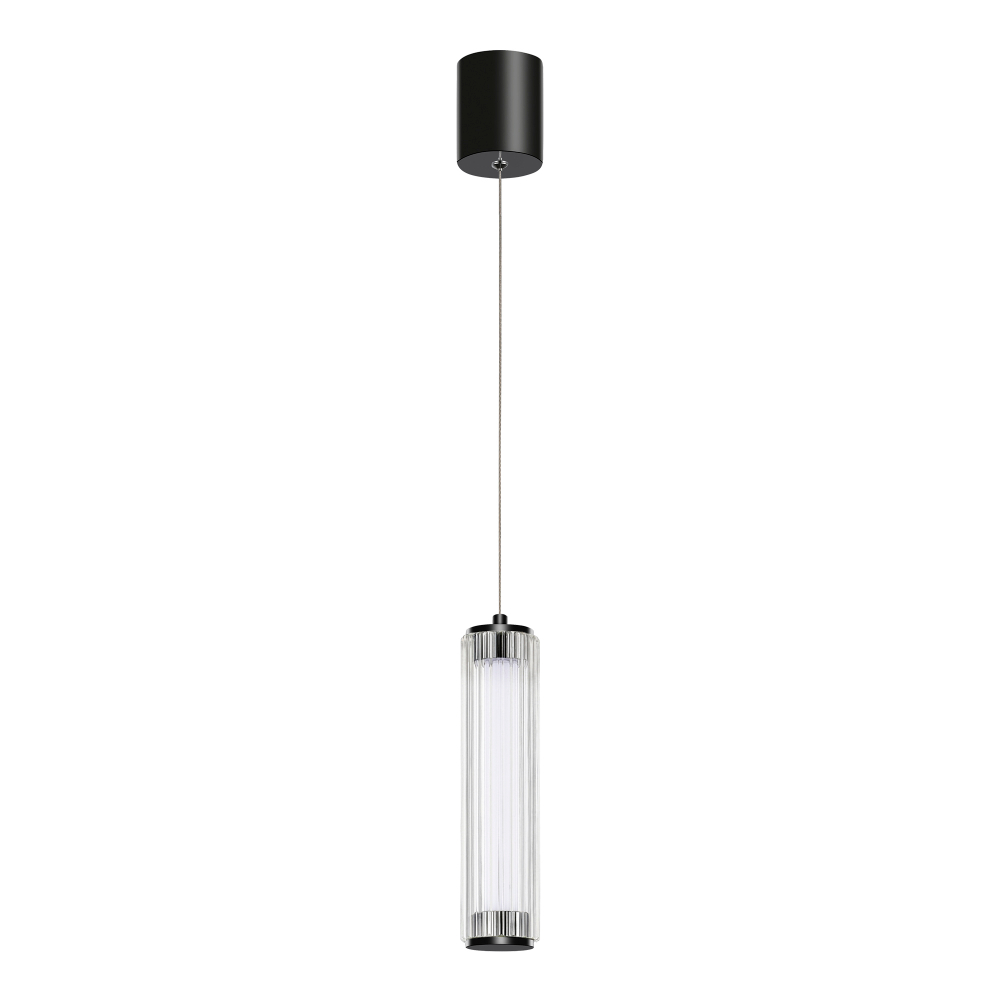 SL6224.403.01 Светильник подвесной ST-Luce Черный/Прозрачный LED 1*8W 4000K BAMBOO