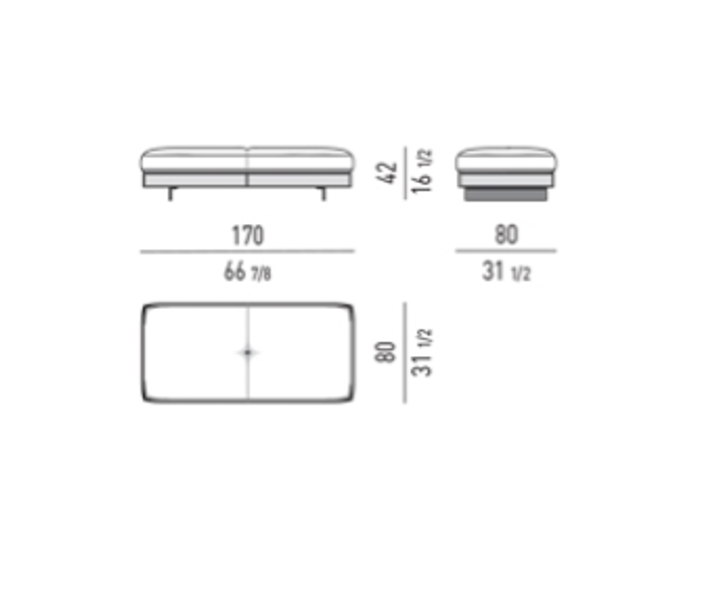 Connery sofa by Minotti Set 1 module 4