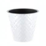 Горшок для цветов InGreen Manhattan D280мм, 11л c дренажной вставкой, белоснежный жасмин