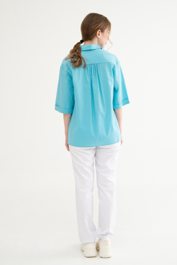 Блузка 3308ВЕ, голубой #83Г093308ВЕ