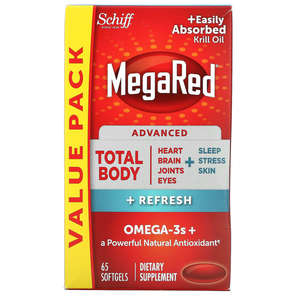 Schiff, MegaRed®, Advanced Total Body + Refresh, 65 мягких таблеток