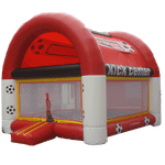 Детский надувной батут "Мячики" с крышей 6*5*4 м