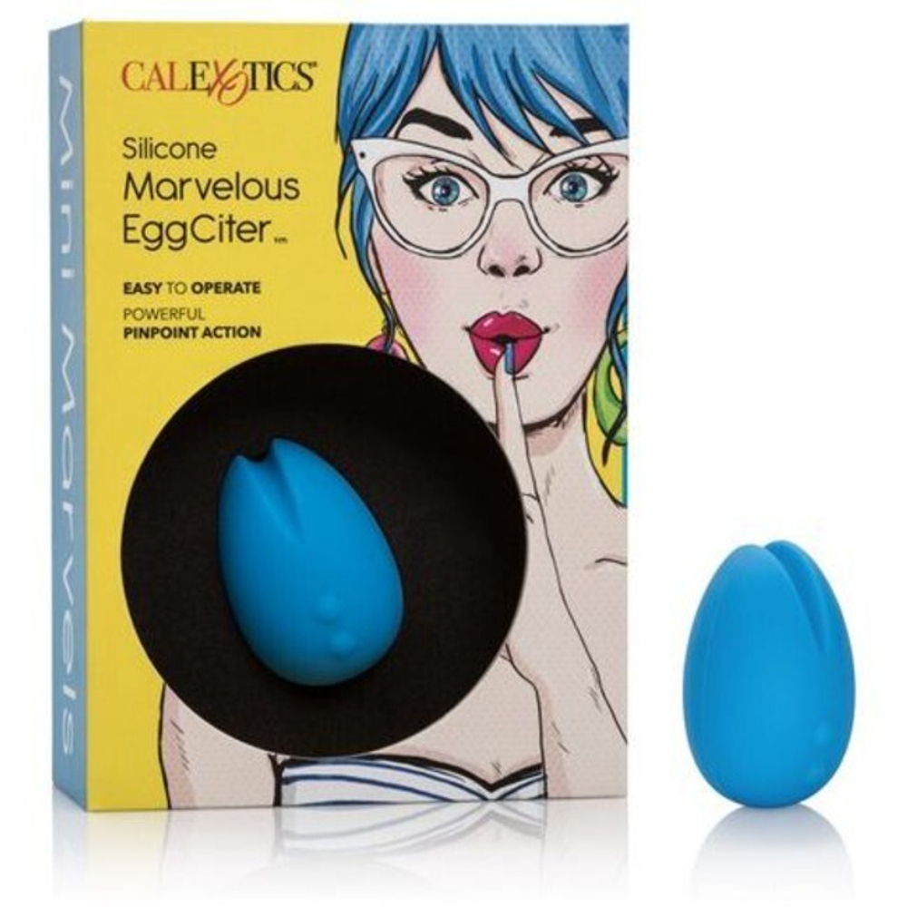 Клиторальный мини-вибратор Mini Marvels Marvlous Eggciter (Цвет: синий)