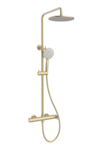 Душевая стойка Vincea Rondo VSFS-1R0BG без излива, брашированное золото