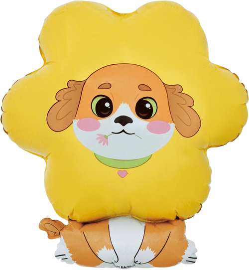Шар (30''/76 см) Фигура, Песик Цветочек, 1 шт. в уп.