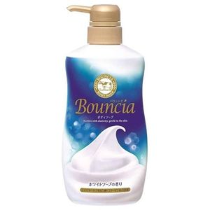 COW BRAND "Bouncia" Жидкое увлажняющее мыло для тела "Взбитые сливки" с гиалуроновой кислотой и коллагеном, аромат свежести, 500 мл.