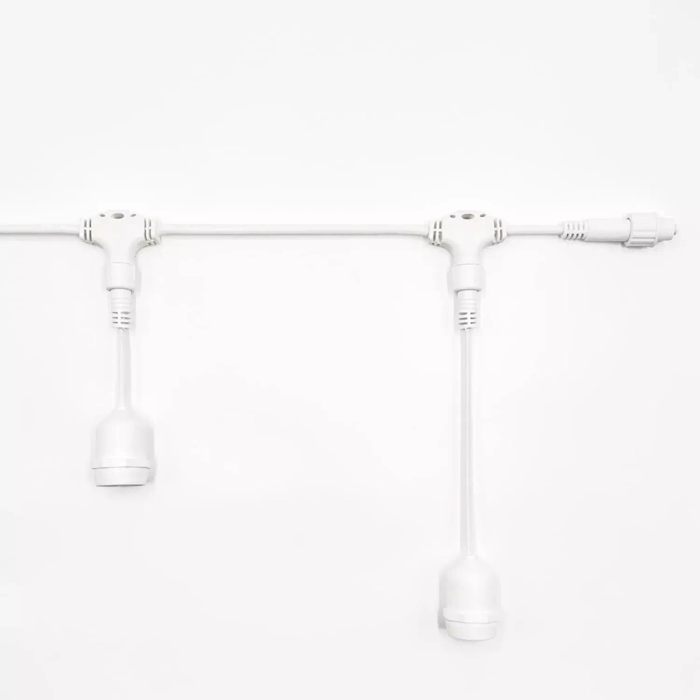 Белт-Лайт UNIBELT 10 м., провод белый Каучук, шаг 25 см., 40 подвесных патронов, IP65, LTC (UBL10m/40L-8)